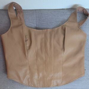 Abercrombie & Fitch Faux Leather Top